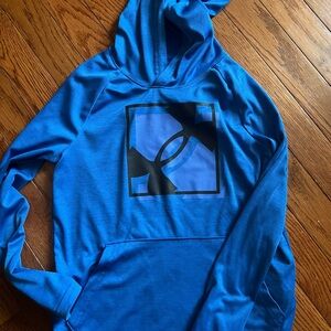 Blue Hoodie with Black Logo